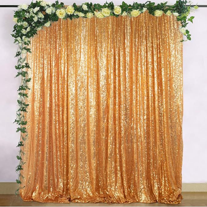 Gold sequin backdrop wall