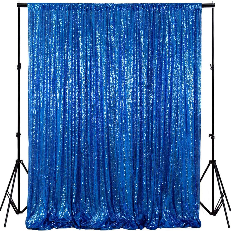 Royal Blue sequin backdrop wall