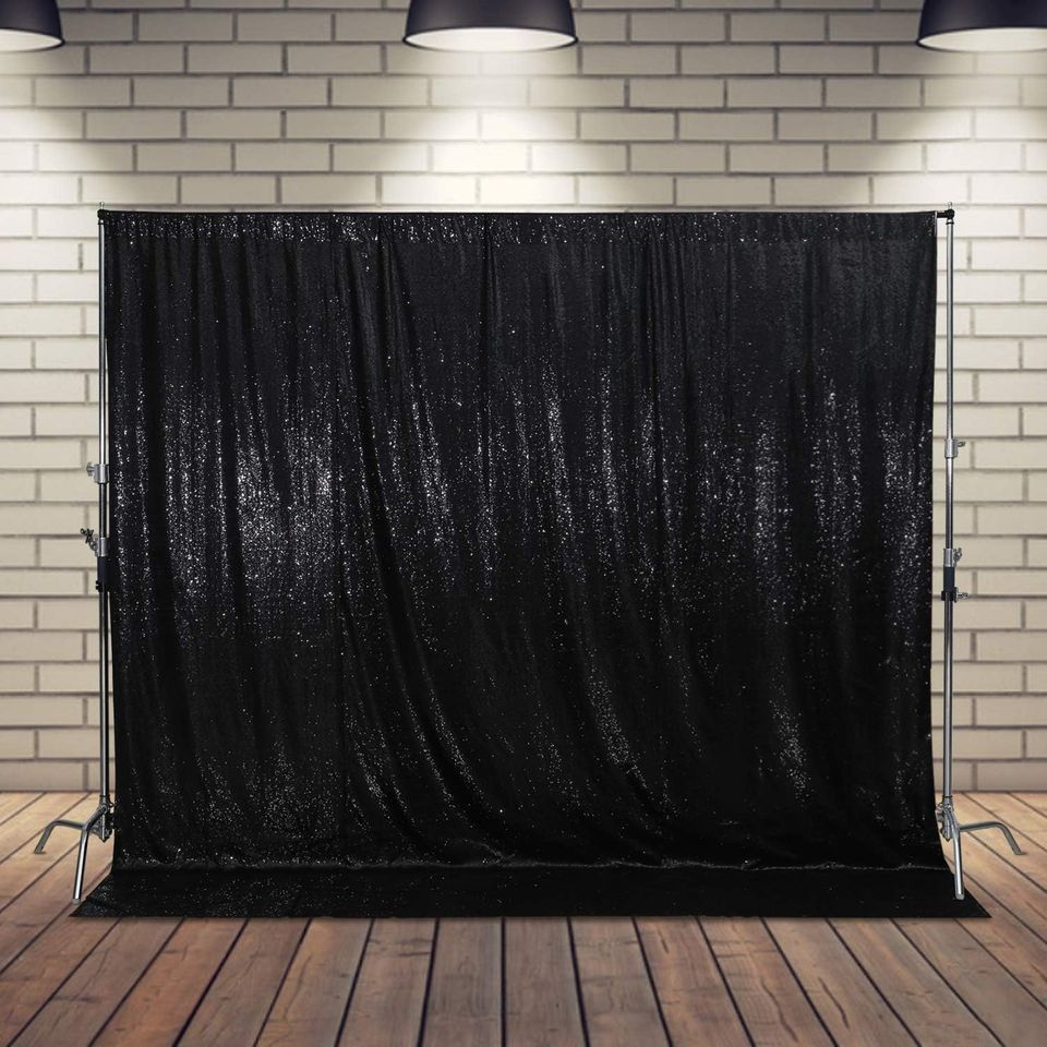 Black sequin backdrop wall