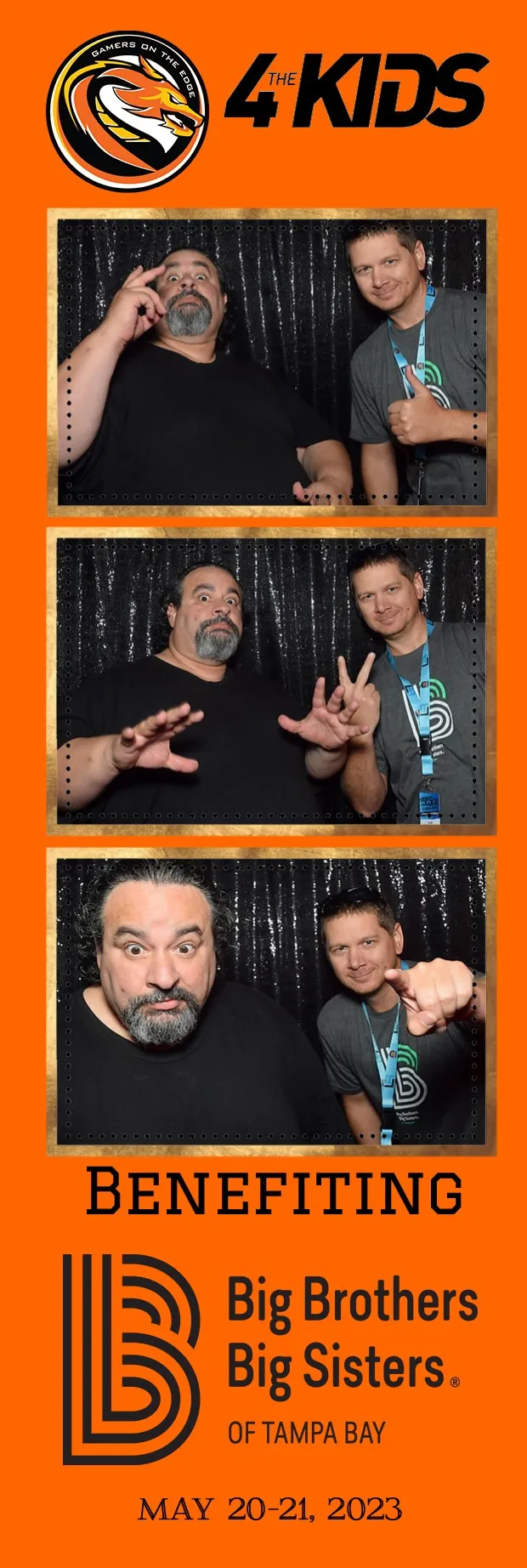 Printed DSLR photo strip from the Big Brothers Big Sisters of Tampa Bay benefit