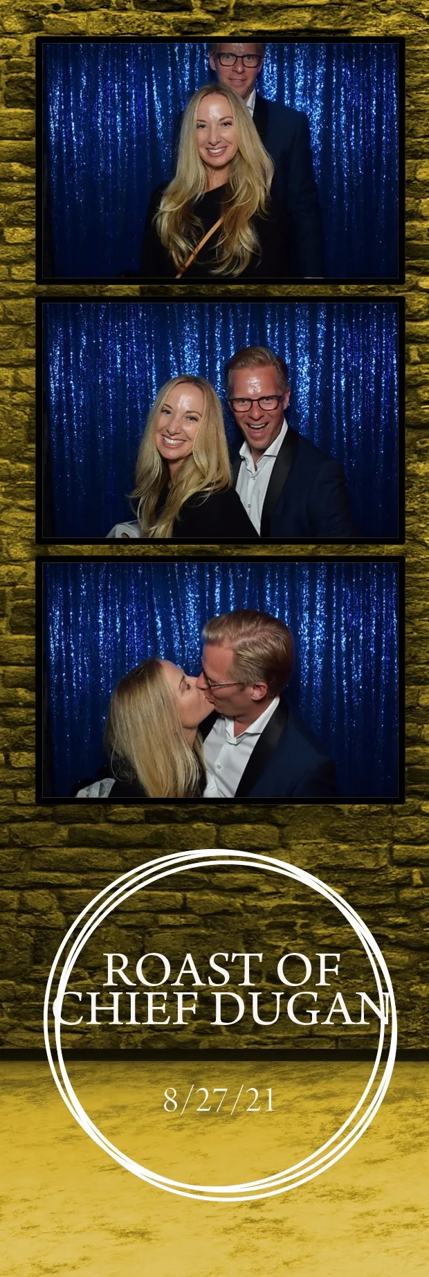 Printed DSLR photo strip from Chief Dugan's retirement party