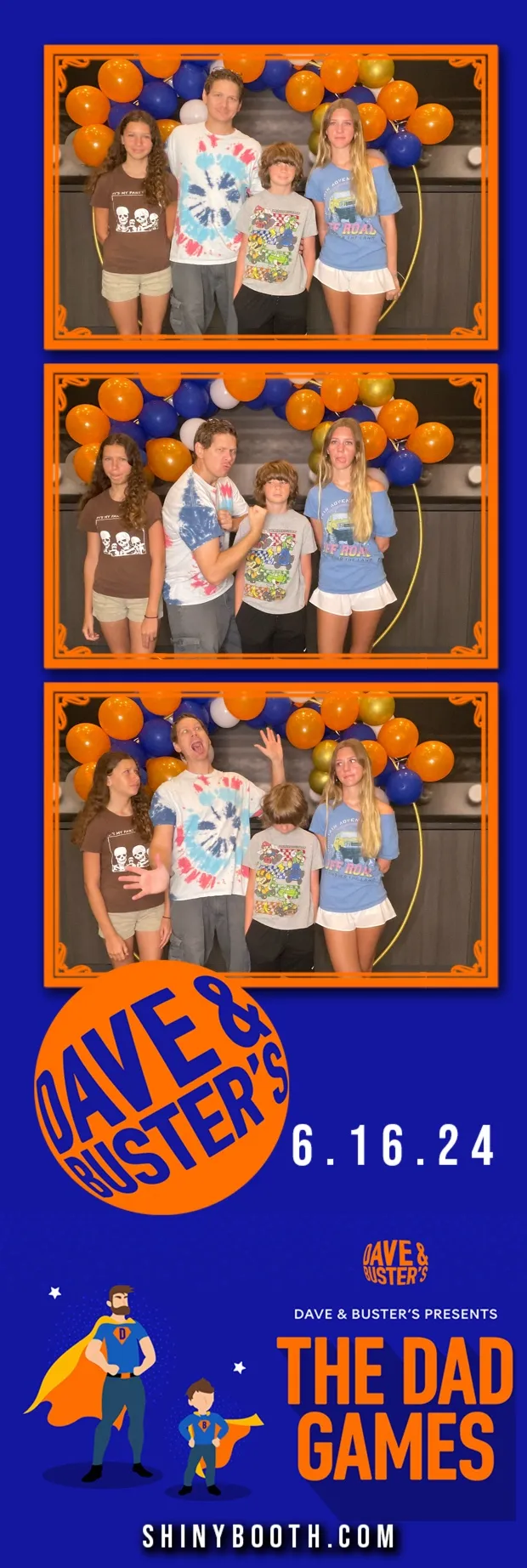 Printed DSLR photo strip from the Dad Games event