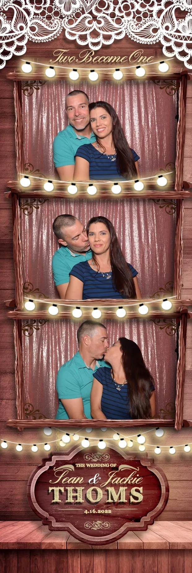 Printed DSLR photo strip from Jean and Jackie's wedding