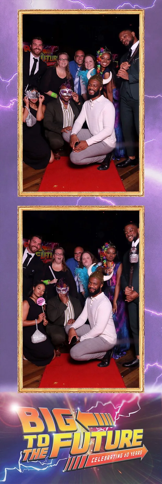 Magic Mirror photo strip from a Back to the Future themed gala