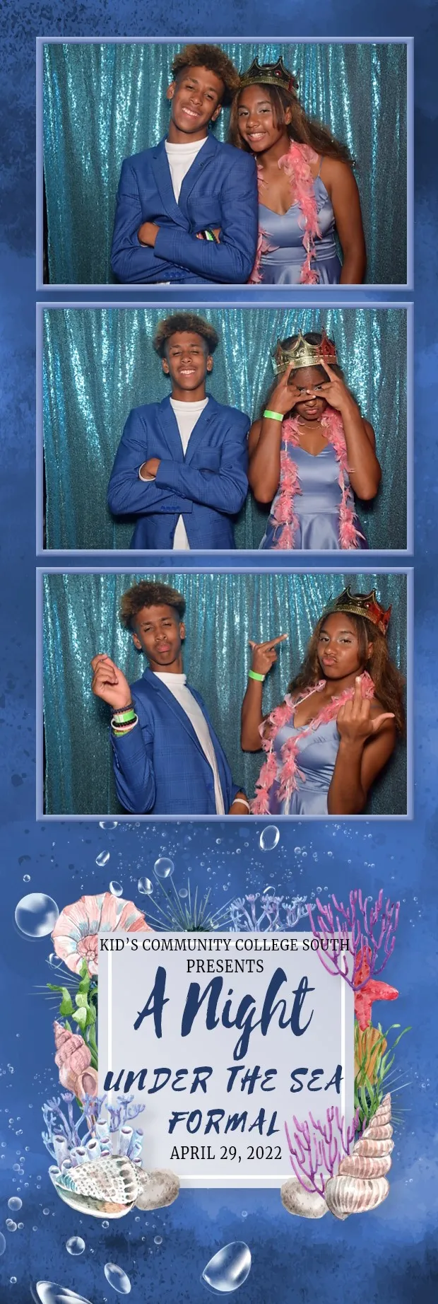 Printed DSLR photo strip from the Under the Sea formal