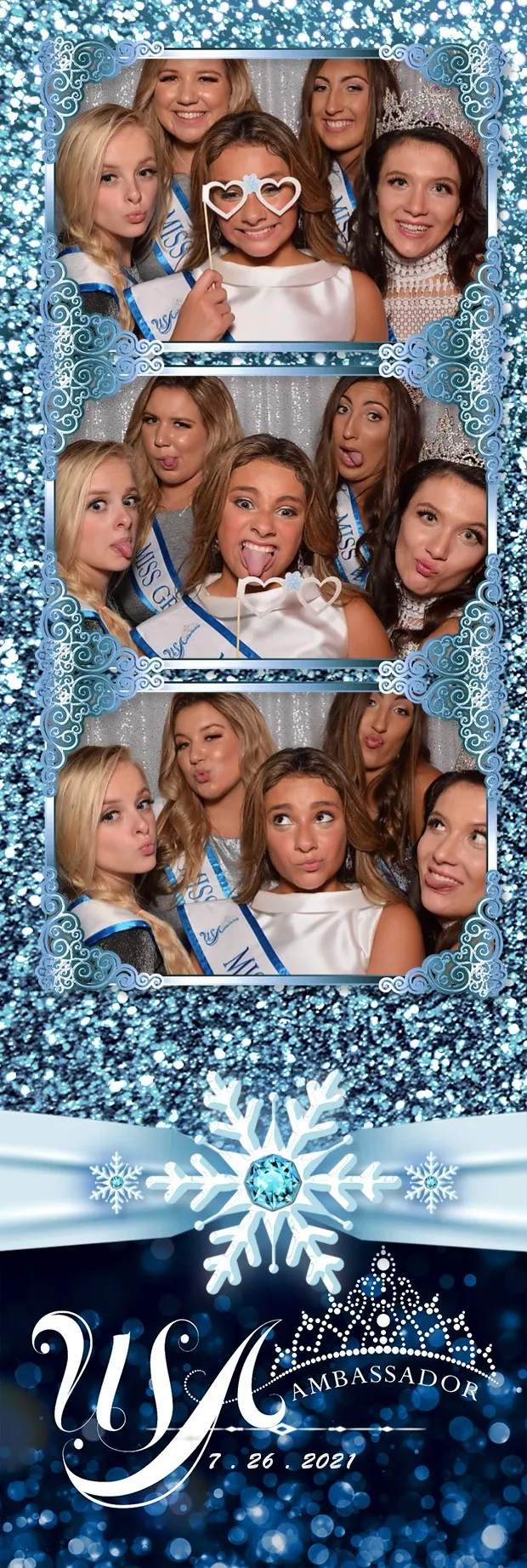 Printed DSLR photo strip from the USA Ambassador Pageant