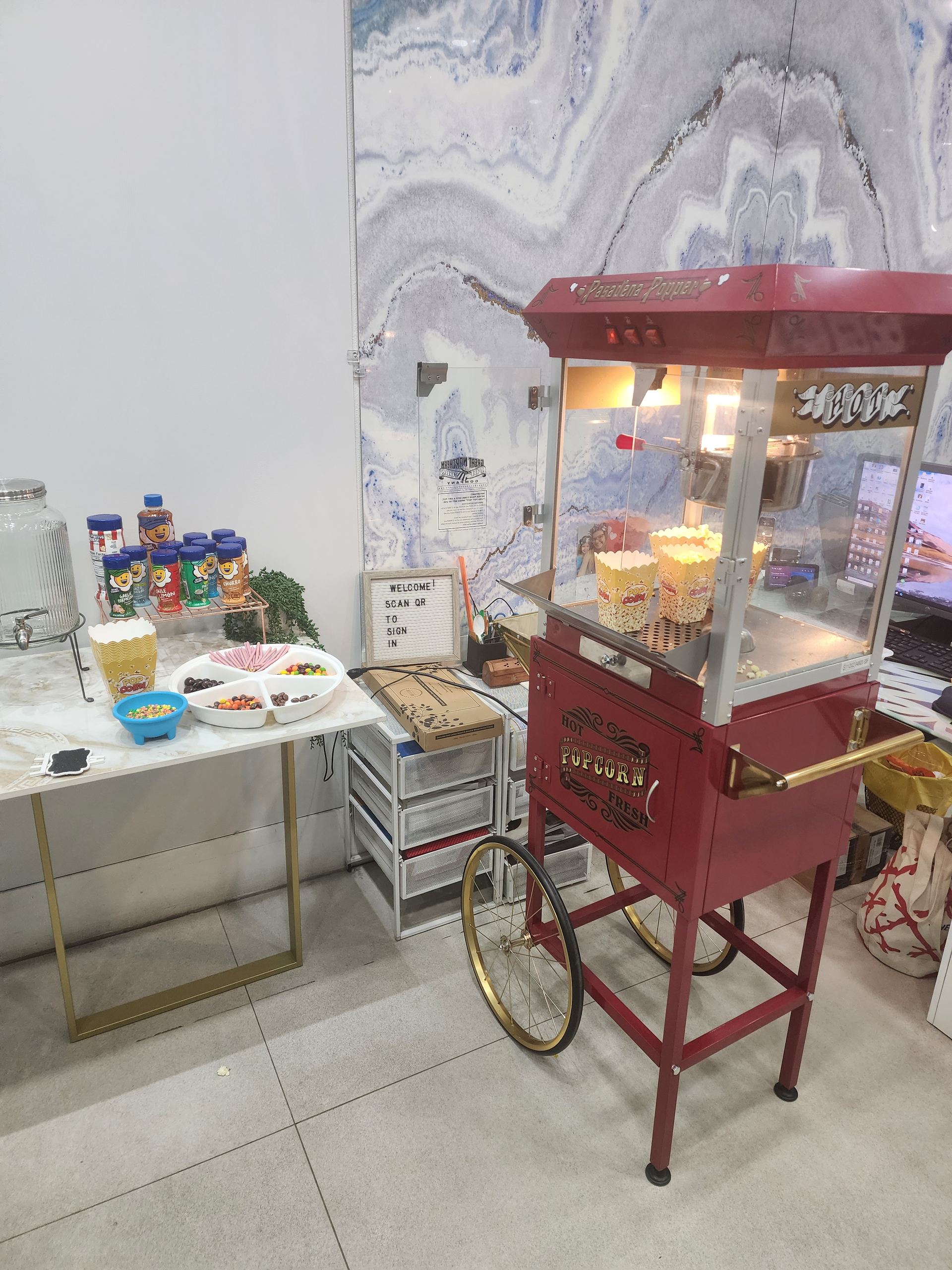 Popcorn machine concession rental